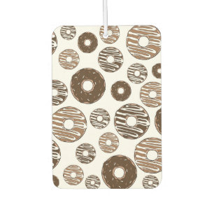 Doughnut Pattern, Chocolate Doughnuts, Caramel Dou Car Air Freshener