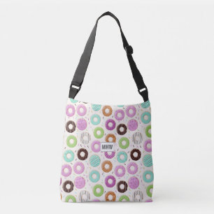 Doughnut Pattern custom monogram bags