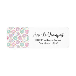 Doughnut Pattern Cute Colourful Address