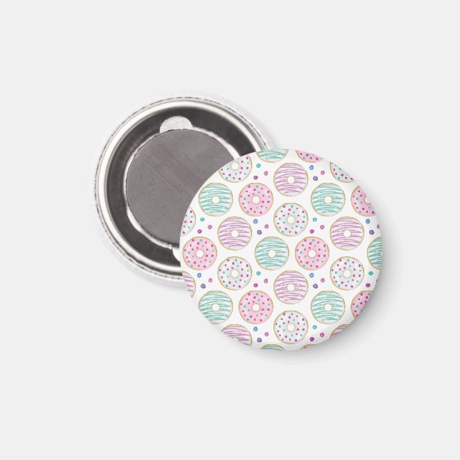 Doughnut Pattern Cute Colourful Magnet (Front/Back)