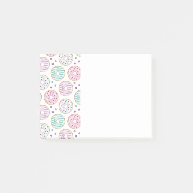Doughnut Pattern Cute Colourful Post-it Notes (Front)