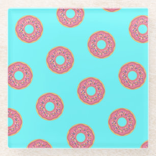 Doughnut Pattern I Glass Coaster