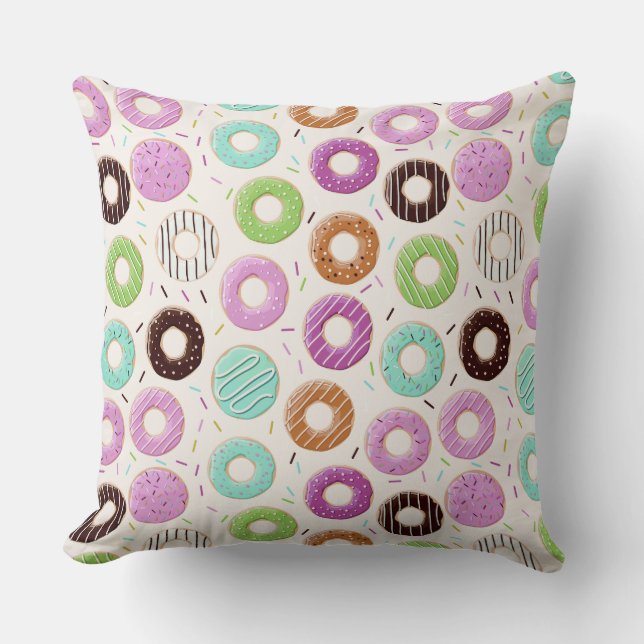Doughnut Pattern throw pillows (Front)