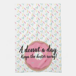 Doughnut Physician Funny Gift Tea Towel