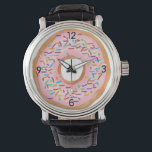 Doughnut Pink Frosting Sprinkles Cute Food | Dough Watch<br><div class="desc">There's nothing more delicious than a freshly-baked glazed doughnut with pink frosting and sprinkles. This hand-drawn graphic doughnut design celebrates all the sweet,  gooey tastiness of the perfect breakfast food,  dessert food,  and - heck - any time food.</div>