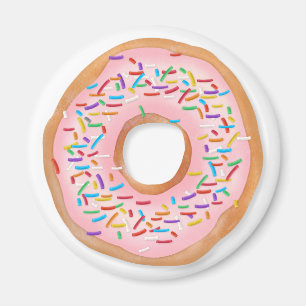 Doughnut Pink Frosting Sprinkles Cute Food   Magnet