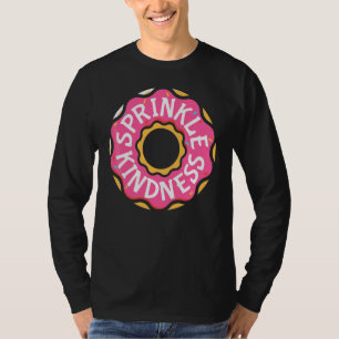 Doughnut Pink Sprinkle Kindness Chocolate Doughnut T-Shirt