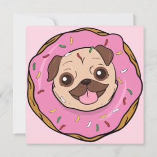 Doughnut Pug Holiday Card