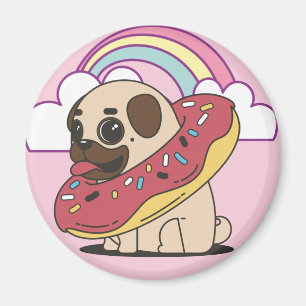 Doughnut Pug Magnet