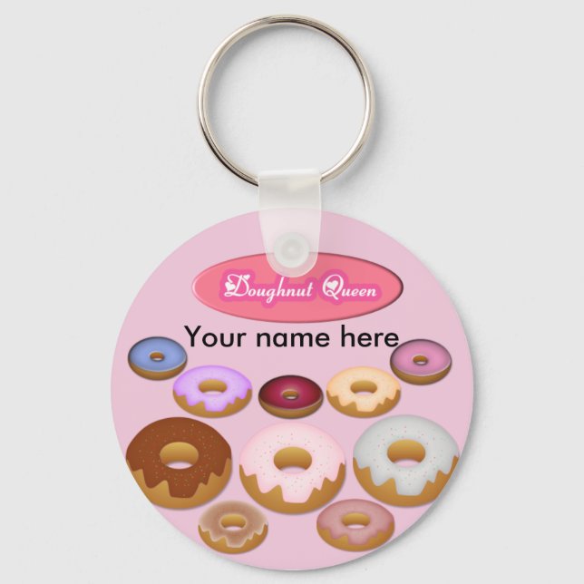 Doughnut Queen Keychain (Front)