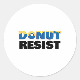 Doughnut Resist Cop Jokes Sheriff Classic Round Sticker