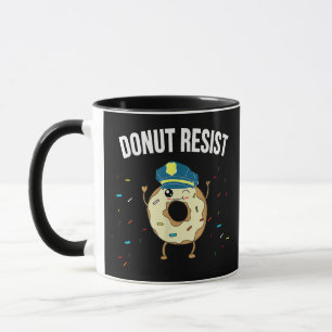 Doughnut Resist Meme Funny Police Officer Support  Mug