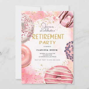 Doughnut RETIREMENT party Invitation