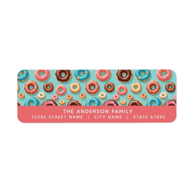 Doughnut Return Address Labels (Front)
