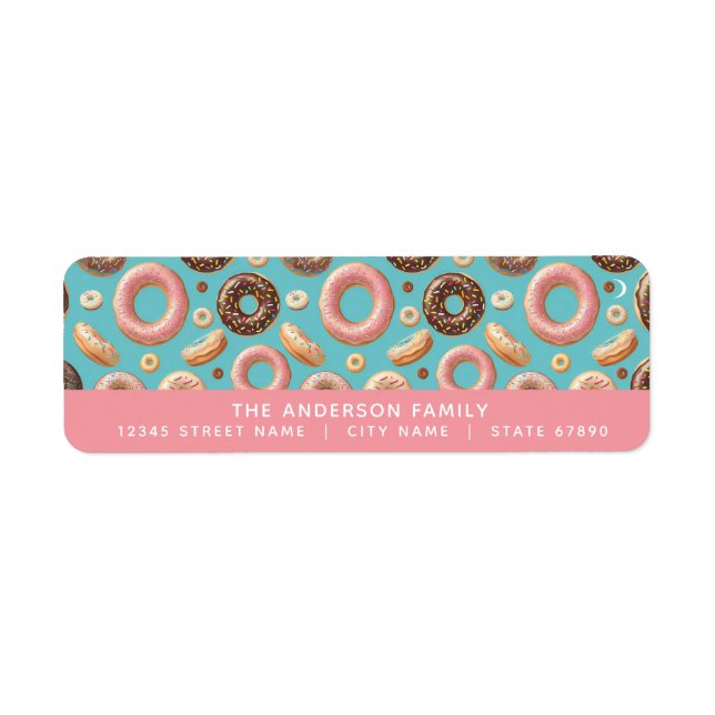 Doughnut Return Address Labels (Front)