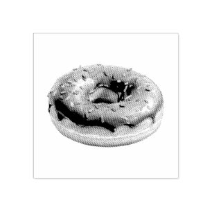 Doughnut  rubber stamp