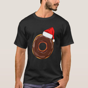 Doughnut Santa Hat Matching Christmas Pajama T-Shirt