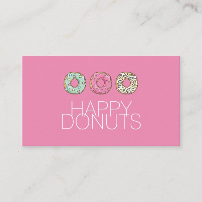 Doughnut Shop Bakery Caffe Pasty Business Card (Front)