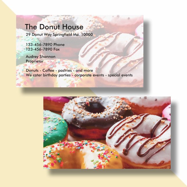 Doughnut Shop Business Cards (Creator Uploaded)
