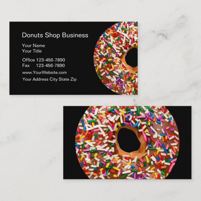 Doughnut Shop Business Cards (Front/Back)