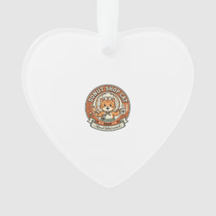 Doughnut Shop Cat Doughnut Shop Cat Vintage Vector Ornament
