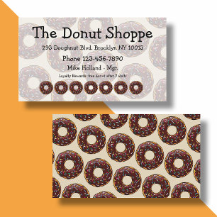 Doughnut Shop Doughnut Loyalty Cards