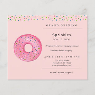 Doughnut Shop Grand Opening Flyer