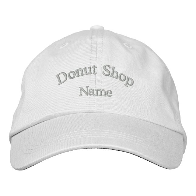 Doughnut Shop Name Embroidered Hat (Front)