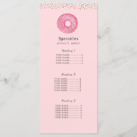 Doughnut shop Price list/ Menu Card