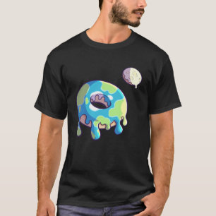 Doughnut Space Party Shop Earth and Moon Frosted T-Shirt