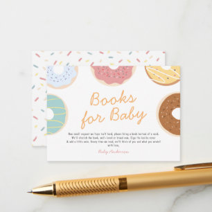 Doughnut Sprinkle Books for Baby Shower Enclosure Card