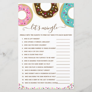 Doughnut Sprinkled With Love Let's Mingle Game