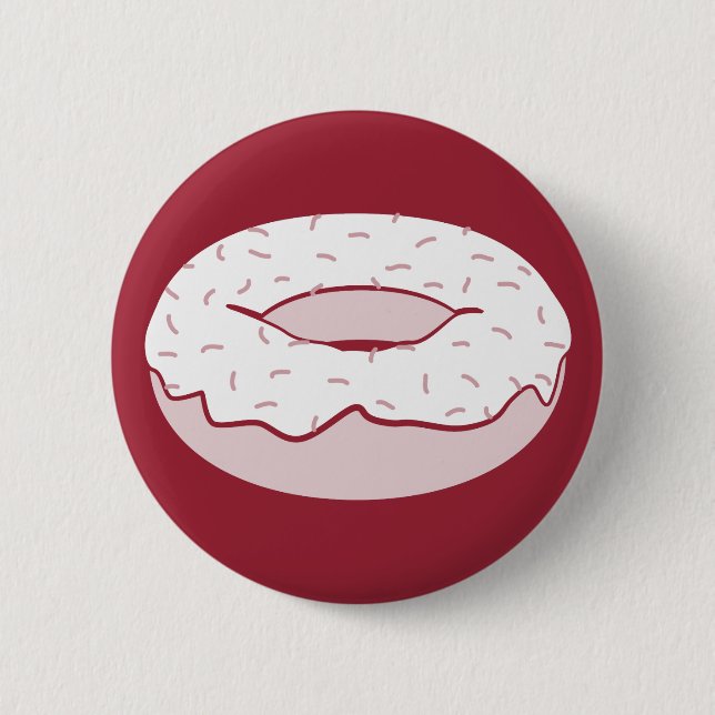 doughnut sprinkles 6 cm round badge (Front)