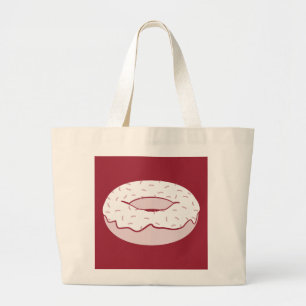 doughnut sprinkles large tote bag