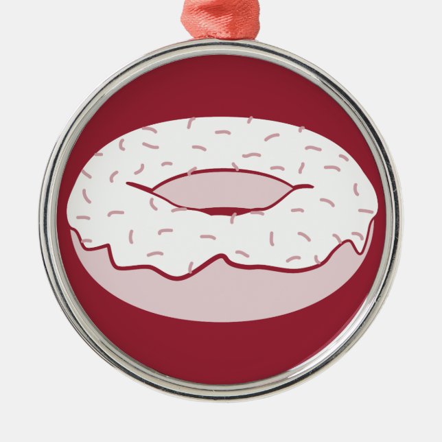 doughnut sprinkles metal tree decoration (Front)