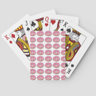 Doughnut Sprinkles Pink Frosting Doughnut Doughnut Playing Cards