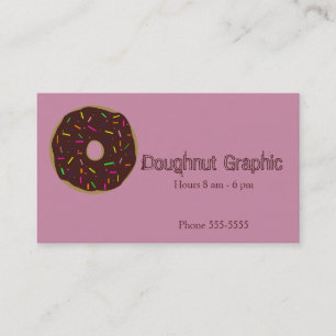 Doughnut Sprinkles Sweet Pink Chocolate Frosted Business Card