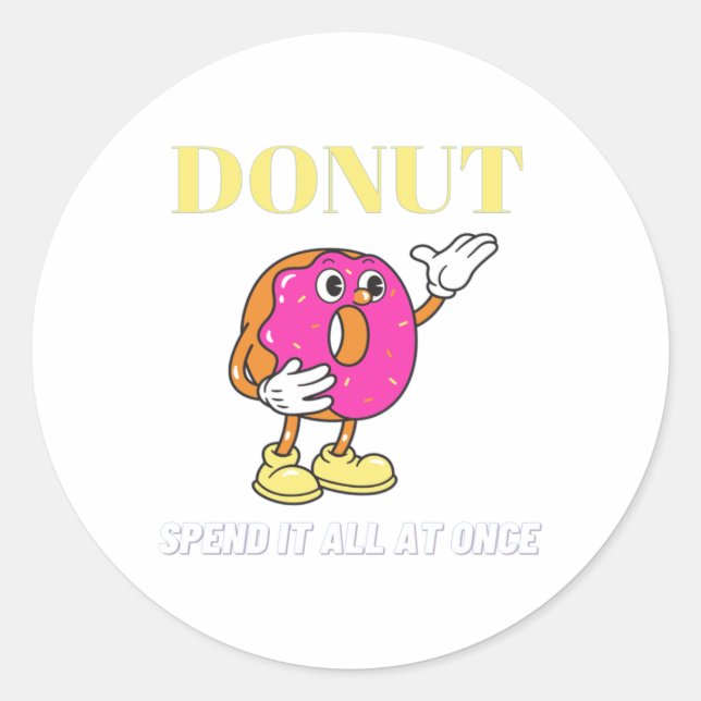 Doughnut stiker classic round sticker (Front)