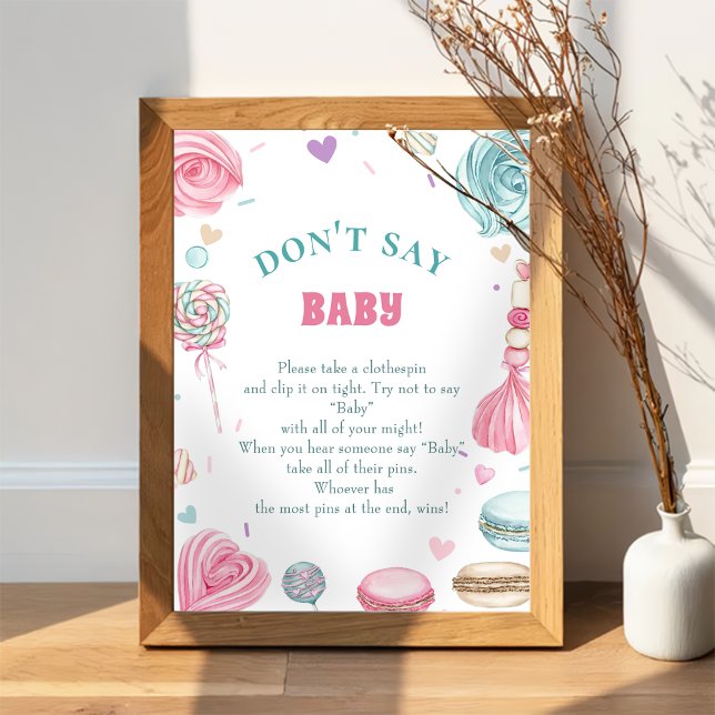 Doughnut Sweet "Don't Say Baby" Baby Shower Game  Poster (Creator Uploaded)