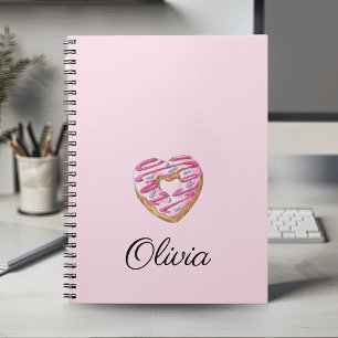 Doughnut Sweet Girl Sprinkles Personalised Name Notebook