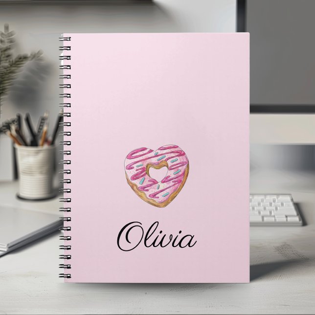Doughnut Sweet Girl Sprinkles Personalised Name Notebook (Creator Uploaded)