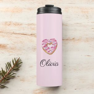 Doughnut Sweet Girl Sprinkles Personalised Name Thermal Tumbler