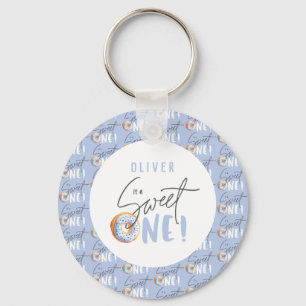 Doughnut sweet one 1st birthday party attire  key ring