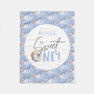 Doughnut sweet one 1st birthday party ` fleece blanket