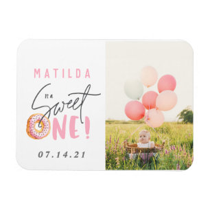Doughnut sweet one 1st birthday party  magnet