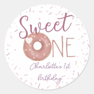 Doughnut Sweet One Birthday Sticker