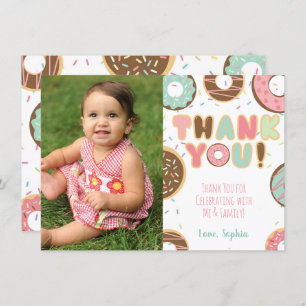 Doughnut Thank You Card with Photo
