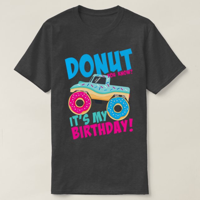 Doughnut Theme Birthday Party Itx27s My Birthday M T-Shirt (Design Front)