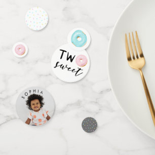 Doughnut Theme Two Sweet Birthday Party Confetti