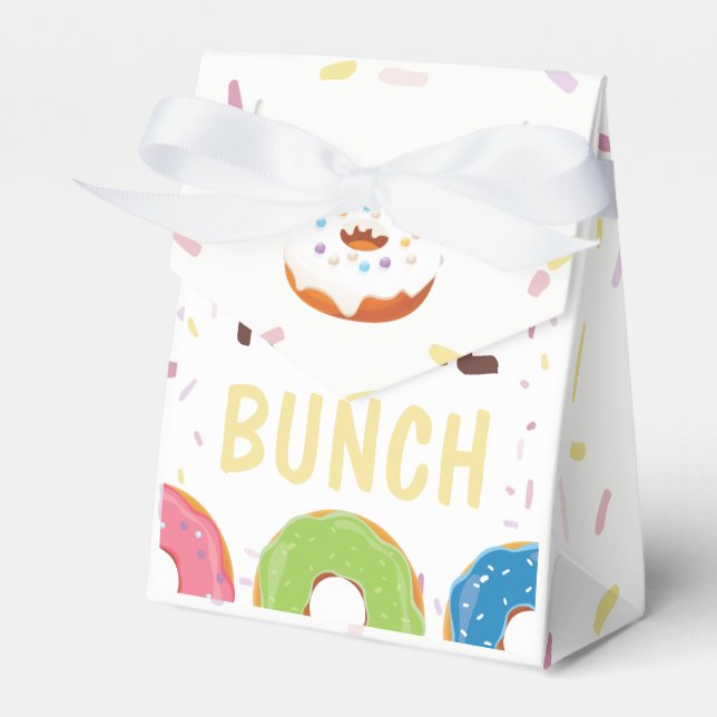 Doughnut themed Birthday Party Guest Thank You Favour Box (Front Side)